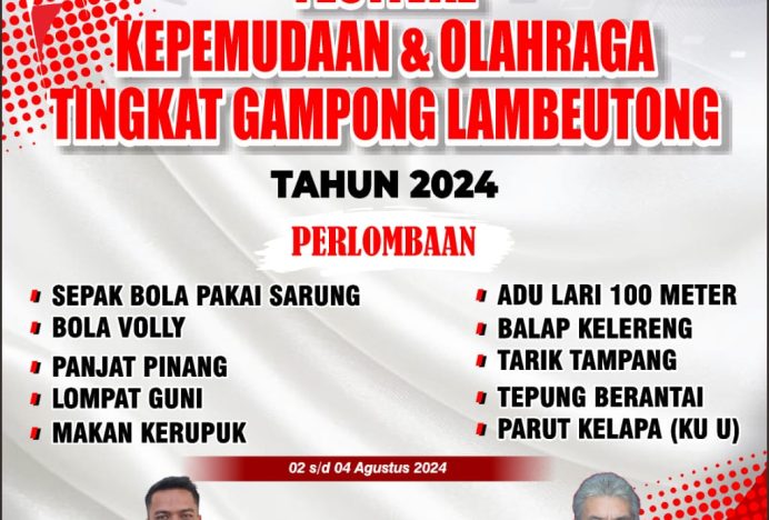 Ramphak! Semangat Pemuda Lambeutong gelar Festival Kepemudaan dan Olahraga