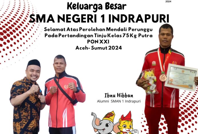 Alumni SMAN 1 Indrapuri Ibnu Hibban Raih Perunggu Untuk Aceh dalam Ajang PON XXI Aceh-Sumut