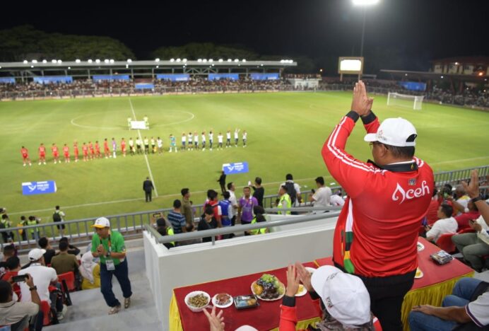 Sepakbola PON XXI: Aceh Tekuk Banten 3-2, Pj Gubernur Safrizal Langsung Berikan Bonus