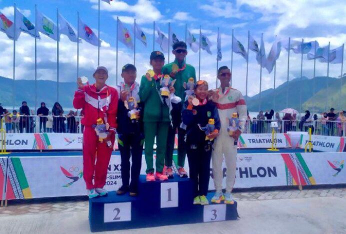 Atlet Jawa Timur Dominasi Cabor Triathlon PON XXI Aceh-Sumut di Aceh Tengah