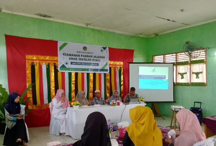 Serius Tingkatkan Keamanan Pangan dan Jajanan Anak Sekolah, MAN Aceh Singkil Gelar Sosialisasi