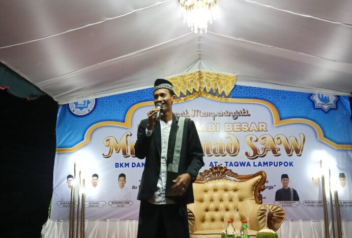 Tgk Miswari Isi Agenda Ceramah Maulid di Masjid At-Taqwa Lampupok, Momentum Mengenang Hari Lahir Nabi
