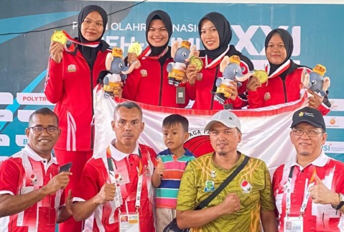 Petanque Aceh Sumbang Emas Pertama dari Beregu Putri PON XXI
