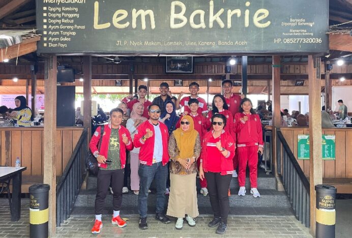 Kontingen Sulsel Cabor Muaythai Kian Kompak dengan Penjab dan LO, Dijamu Kuah Beulangong Sebelum Pulang ke Kampung Halaman