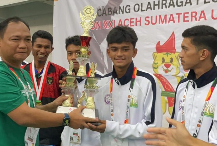 Tim Aceh Juarai Floorball PON XXI Aceh-Sumut, Diperkuat Santri Oemar Diyan