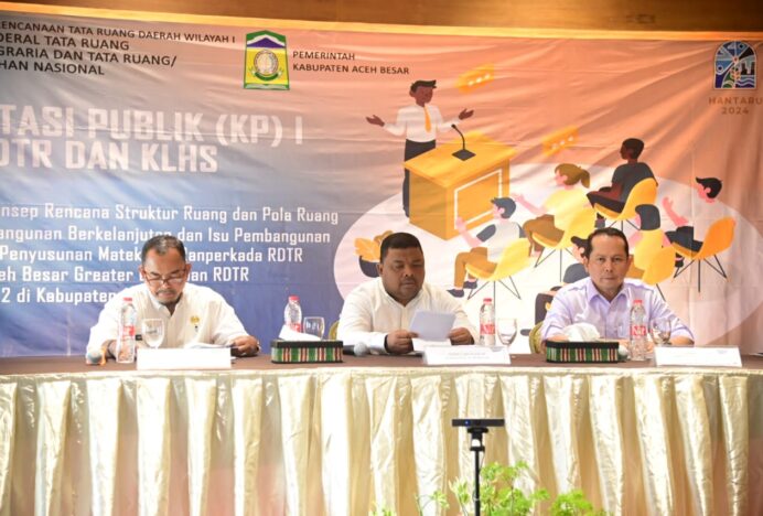 Sekda Aceh Besar Buka Konsultasi Publik I RDTR Dan KHLS