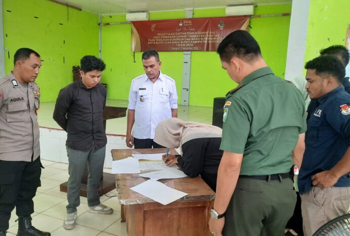 Hadiri Rapat Pleno DPSHP Tingkat Kecamatan Indrapuri, Irda Junaidi Himbau Tetap Jaga Netralitas