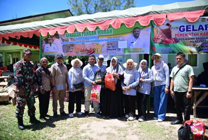 Peringati Hari Pangan Sedunia, Pemkab Aceh Besar Gelar Gerakan Pangan Murah di Pulo Nasi