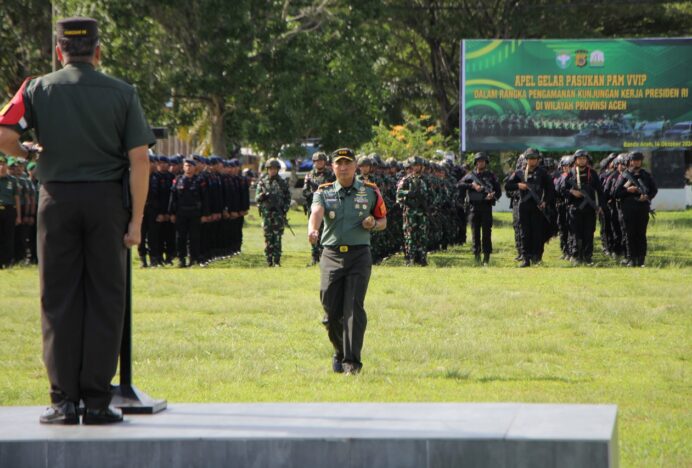 Kodim 0101/KBA Terjunkan Personel dalam Apel Gelar Pasukan Operasi Zebra Seulawah di Aceh Besar