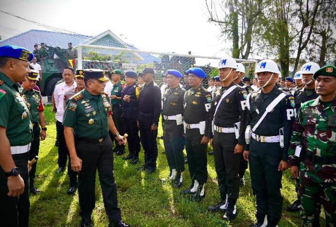 Danlanud SIM Hadiri Apel Gelar Pasukan Pengamanan VVIP Kunker Presiden RI