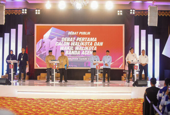 Debat Pertama Calon Pemimpin Banda Aceh, Paslon 04 Serang Paslon 01 Sampai Tak Disiarkan TV