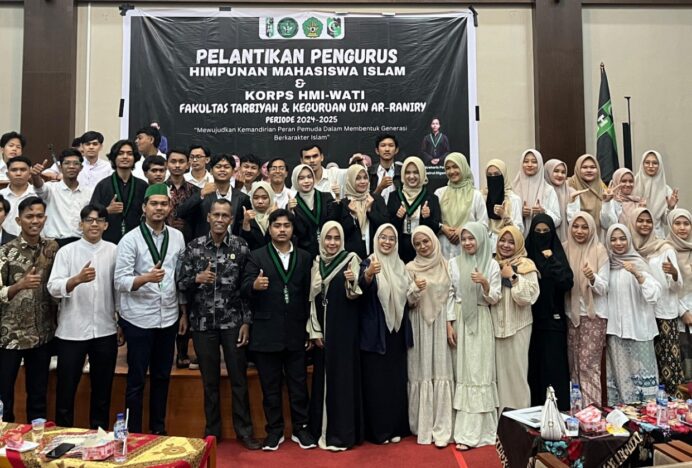 Pengurus HMI dan Kohati Komisariat Tarbiyah UIN Ar-Raniry Resmi Dilantik