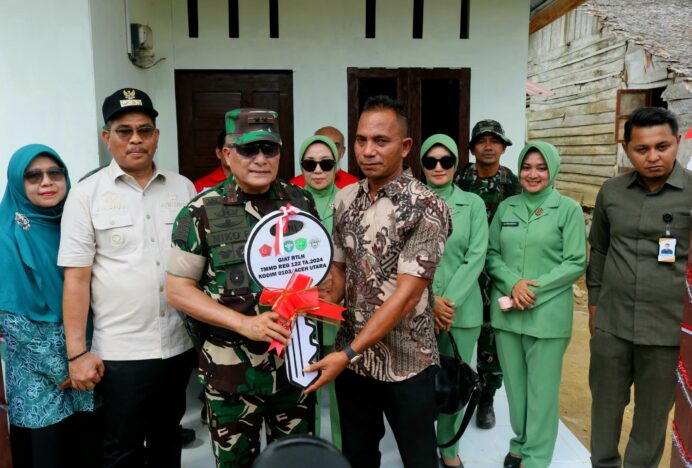 TNI Wujudkan Impian Adnan, Seorang Ayah Tunggal di Lhokseumawe Melalui Program TMMD ke-122
