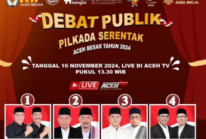 Debat Cabup dan Wabup Aceh Besar Digelar di The Pade Hotel, Disiarkan Aceh TV