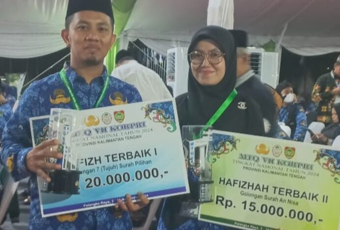 Tasyukur-Yusniar, Pasangan Juara Kafilah Aceh di Palangka Raya