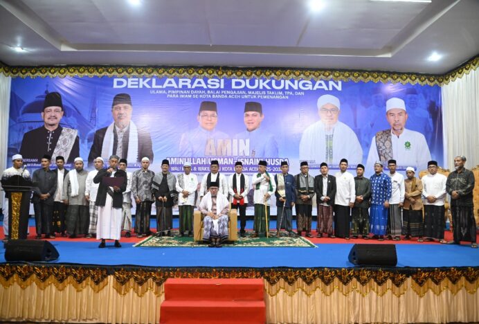 Ulama dan Pimpinan Dayah Se-Kota Banda Aceh Komit Menangkan Pasangan AMIN