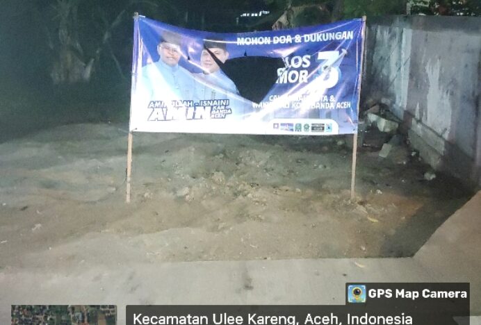 Wakil Ketua DPRK Mengecam Perusakkan APK Pasangan Aminullah Isnaini