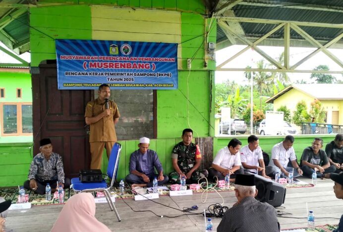 Babinsa Gampong Teladan Ikut Perkuat Perencanaan Pembangunan melalui Musrenbang