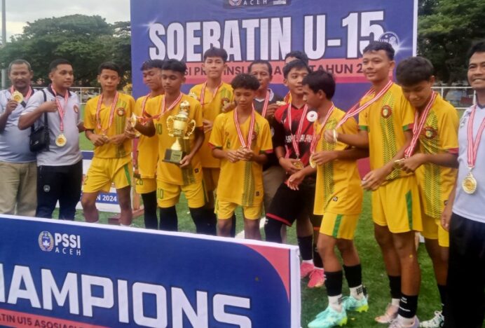 Aceh Tamiang United Juara Soeratin U-15, Wakili Aceh ke Nasional