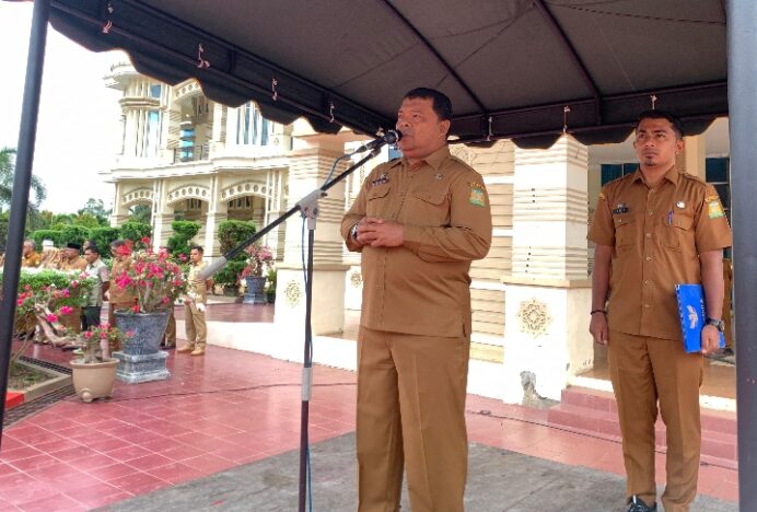 Pimpin Apel Gabungan OPD, Ini Pesan Sekda Aceh Besar
