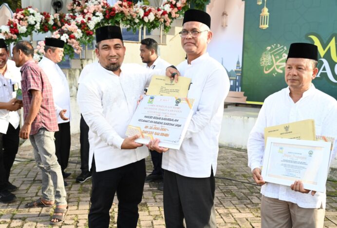 Masjid Besar Babussalam Gampong Meunasah Baet Juara Lomba Pengelolaan Masjid se-Aceh Besar 2024
