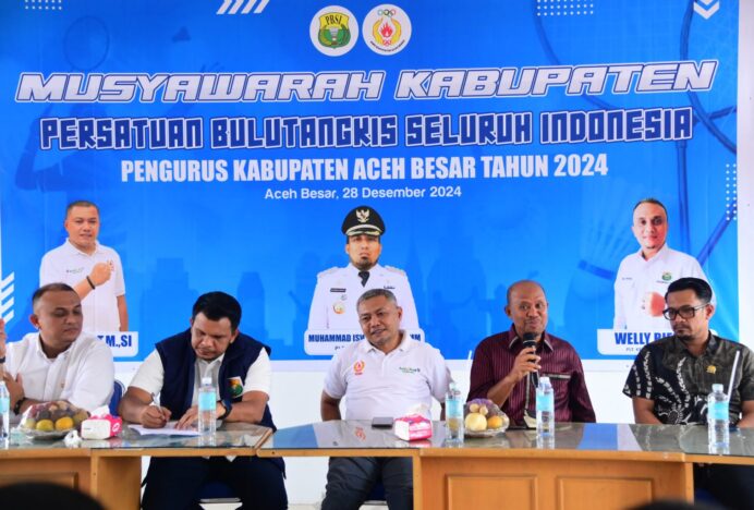 Sekdisparpora Aceh Besar Buka Musyawarah Pengurus PBSI