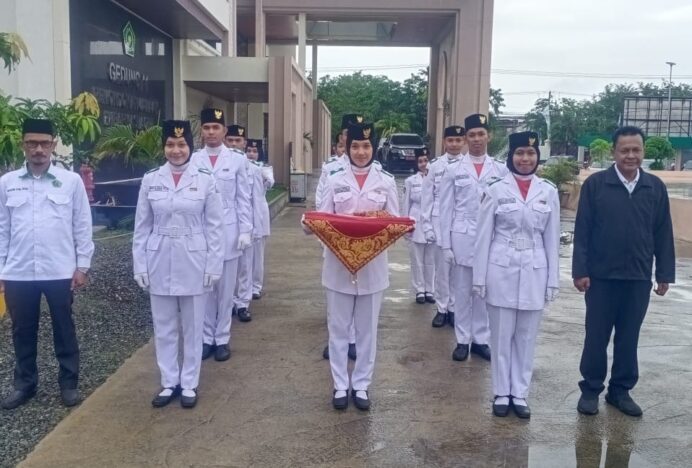 Paskibra dan Paduan Suara MAN 3 Banda Aceh Tampil dalam Upacara HAB ke-79 Kemenag Provinsi Aceh