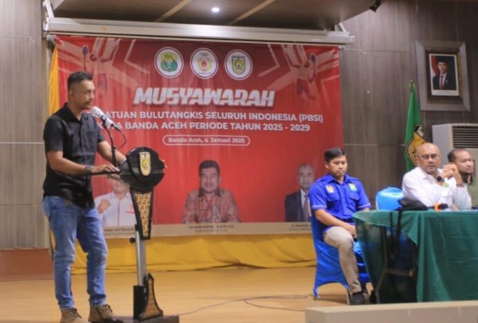 Teuku Arief Khalifah Terpilih Aklamasi Jadi Ketua PBSI Kota Banda Aceh 2025-2029
