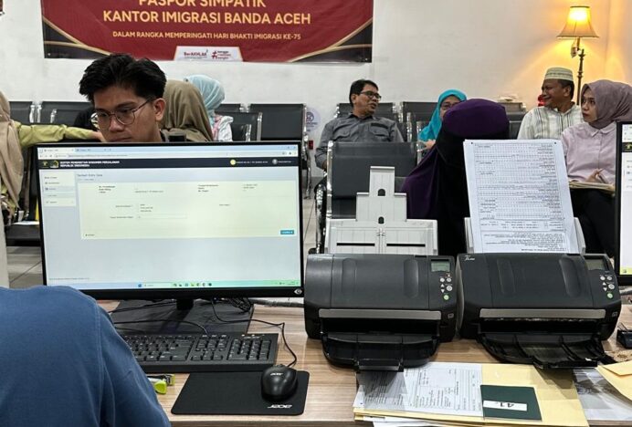 Sambut HBI ke-75, Imigrasi Banda Aceh Gelar Pelayanan Paspor Simpatik
