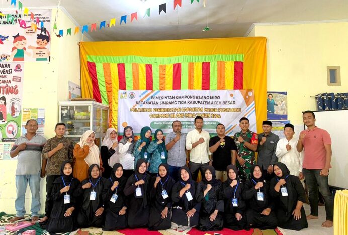 Babinsa Gampong Blang Miro Dukung Peningkatan Kompetensi Kader Posyandu