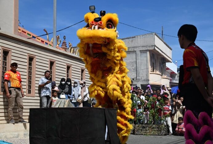 Perayaan Imlek di Banda Aceh Meriah, 22 Lokasi Barongsai Mampu Hibur Warga Kota
