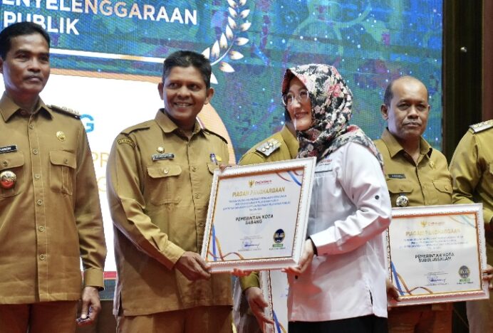Pemko Sabang Kembali Terima Penghargaan Zona Hijau Ombudsman RI