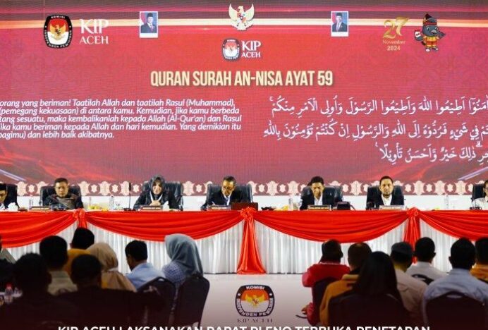 KIP Aceh Tetapkan Mualem – Dek Fadh Gubernur dan Wakil Gubernur Aceh Periode 2025-2030