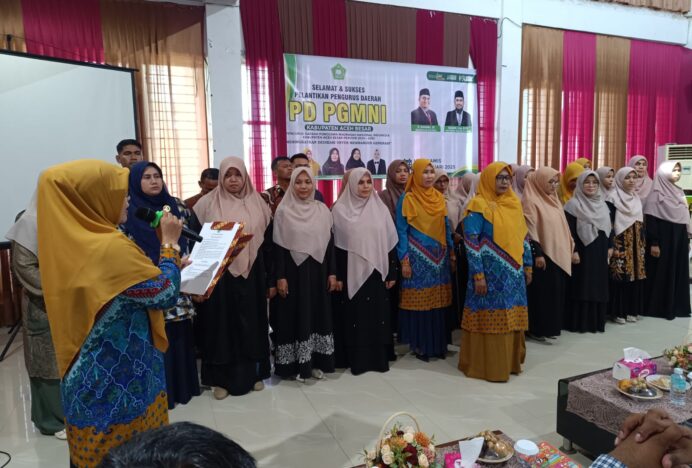 Pelantikan Pengurus Daerah PGMNI Kabupaten Aceh Besar Berlangsung Khidmat