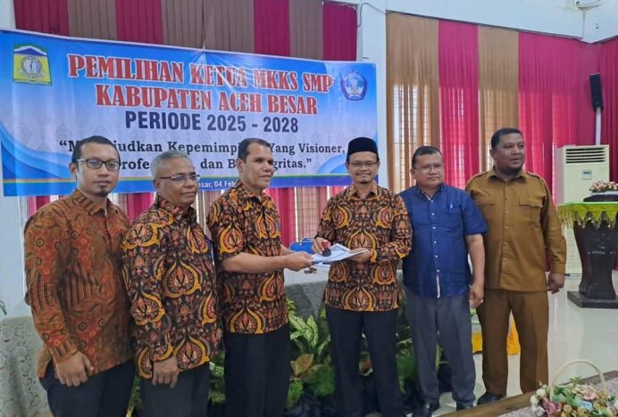 Fakhruddin Terpilih Jadi Ketua MKKS SMP Aceh Besar Periode 2025-2028