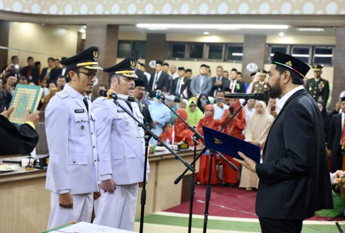 Gubernur Aceh Resmi Melantik Wali Kota dan Wakil Wali Kota Subulussalam 2025-2030
