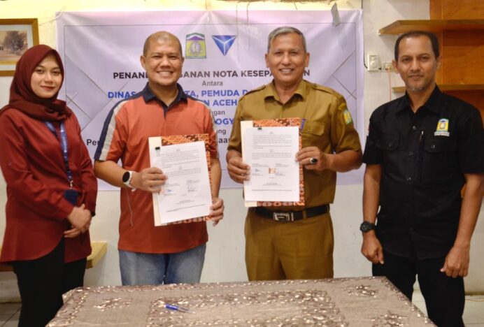 Tingkatkan Kualitas Olahraga, Disparpora Aceh Besar Teken Kerjasama dengan PT Paragon