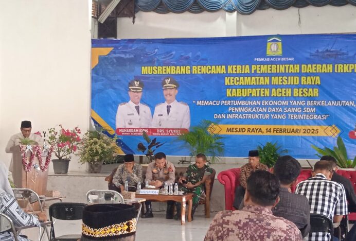 Plt Sekdakab Aceh Besar Buka Musrenbang RKPD 2026 di Kecamatan Mesjid Raya