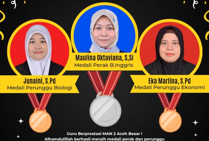 Guru MAN 2 Aceh Besar Raih Medali di Kompetisi Sains Indonesia 2025