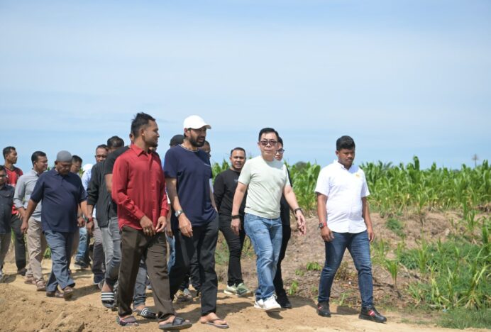 Gubernur Aceh Tinjau Lahan Rencana Pembangunan Pabrik Rokok di Aceh Utara