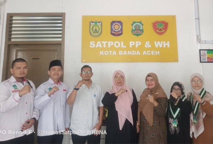 Dukung Penegakan Syariat, KAMMI Banda Aceh Audiensi dengan Satpol PP