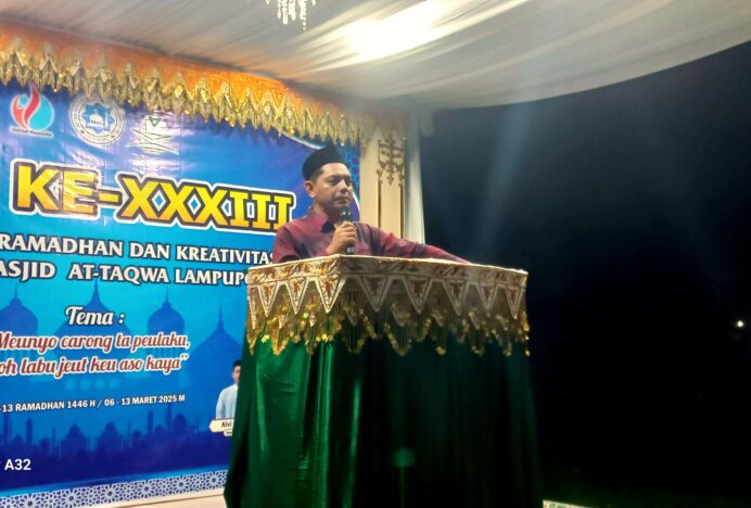 Tutup MTQ Ke 33 Masjid At Taqwa Lampupok, Hasballah Ajak Pemuda Bangkit dan Manfaatkan Potensi Aceh