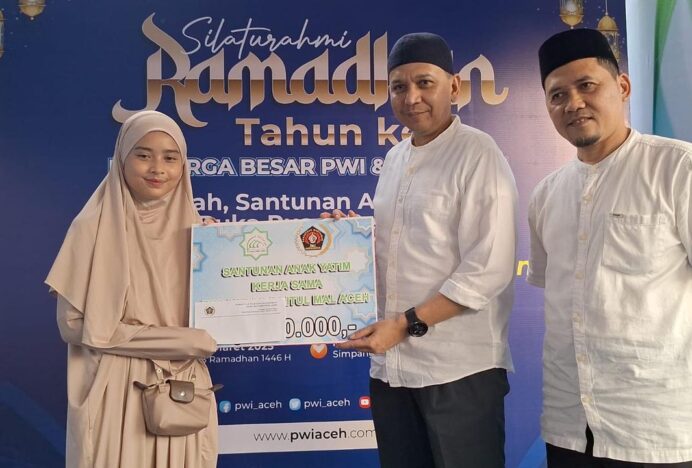 Silaturahmi Ramadhan 1446 H; PWI Aceh Galang Santunan untuk 111 Anak Yatim