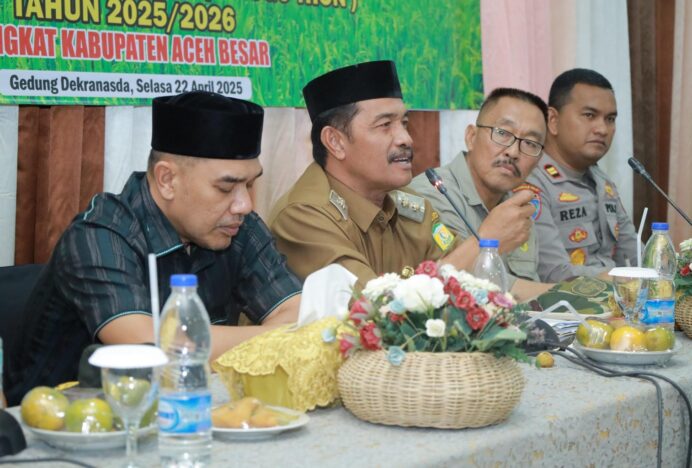 Aceh Besar Gelar Rapat Turun Sawah MT Gadu dan Rendengan Tahun 2025/2026