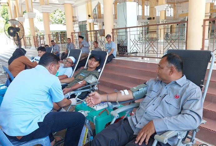 BKM Masjid Besar Abu Indrapuri Gelar Donor Darah, 90 Kantong Darah Terkumpul