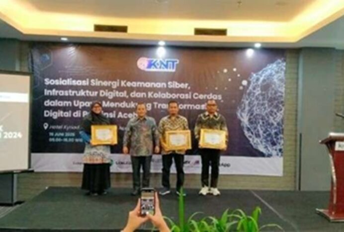 Raih Peringkat Ketiga Keamanan Siber, Abdya Raih Penghargaan dari Diskominsa Aceh