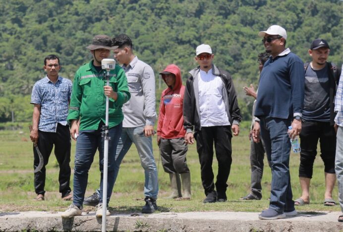 Kemenag Aceh Besar Pengukuran Tanah Wakaf di Pulau Terpencil