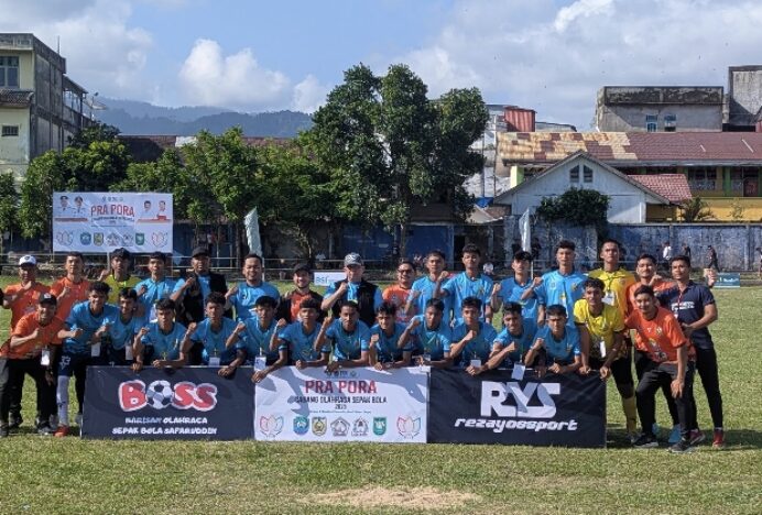 Tim Sepak Bola Pra PORA Banda Aceh Kalahkan Tuan Rumah Abdya 2-1