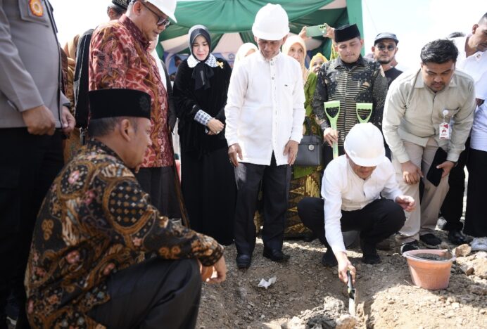 Wagub dan Mendikdasmen Letakkan Batu Pertama Pembangunan SMK Muhammadiyah Banda Aceh