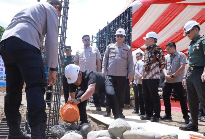 Bupati Aceh Besar Hadiri Ground Breaking Gudang Ketahanan Pangan Polri